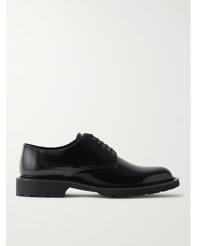 Saint Laurent Leather Derby Shoes - Black