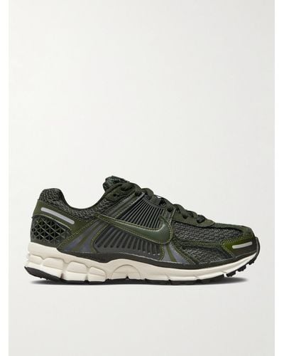 Nike Zoom Vomero 5 Leather And Rubber-trimmed Mesh Trainers - Green