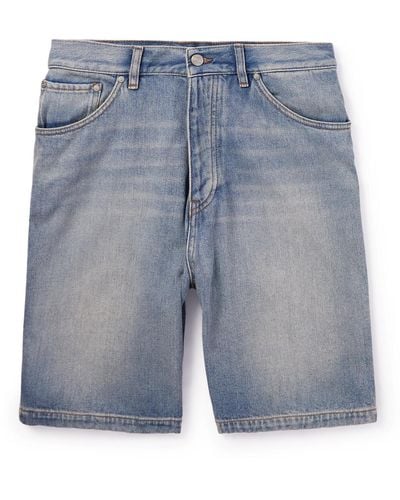 NN07 Jannik 1845 Straight-leg Denim Shorts - Blue