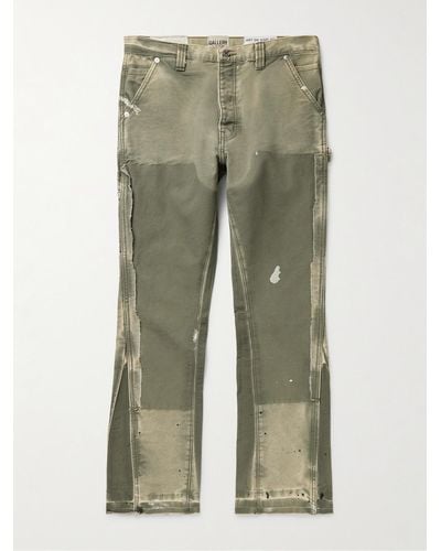 GALLERY DEPT. La Flare 30" schmal geschnittene Jeans in Distressed-Optik - Grün