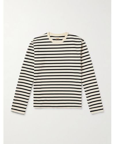 Kapital Printed Striped Cotton-jersey T-shirt - Black