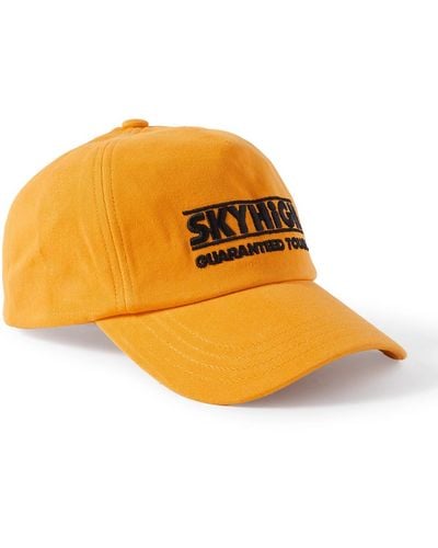 Sky High Farm Logo-embroidered Recycled-cotton Twill Baseball Cap - Orange