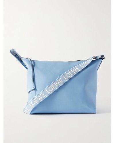 Loewe Cubi Leather Messenger Bag - Blue