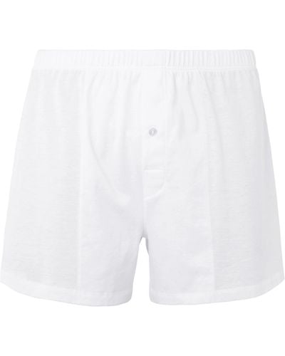 Hanro Sporty Mercerised Cotton Boxer Shorts - White