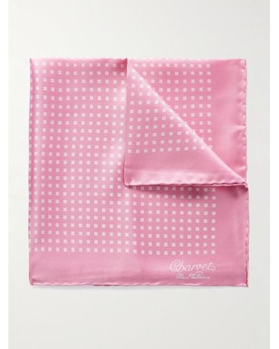 Charvet Printed Silk-twill Pocket Square - Pink