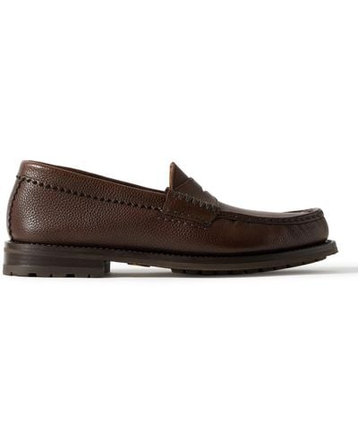 Yuketen Rob's Full-grain Leather Penny Loafers - Brown