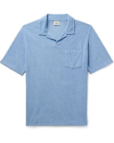 Hartford Cotton-terry Polo Shirt - Blue