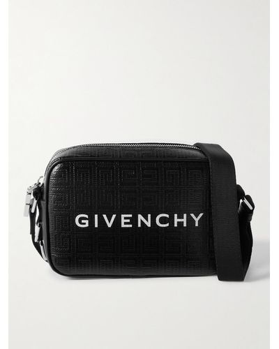 Givenchy G-Essentials Umhängetasche aus beschichtetem Canvas mit Logoprägung und Lederbesatz - Schwarz