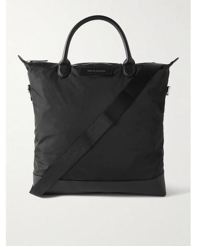WANT Les Essentiels O'hare 2.0 Logo-print Leather-trimmed Recycled-nylon Tote Bag - Black