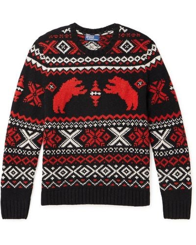Polo Ralph Lauren Fair Isle Wool Sweater - Red