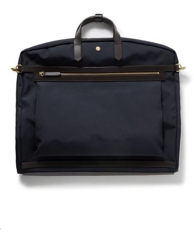 Mismo Leather-trimmed Recycled-shell Garment Bag - Black