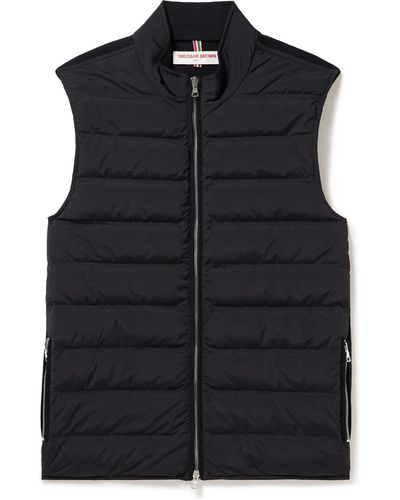Orlebar Brown Fitzroy Quilted Shell And Merino Wool Down Gilet - Black