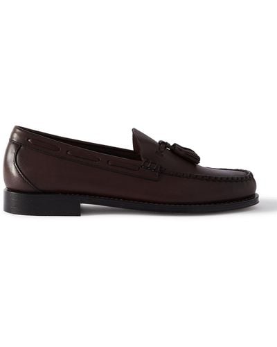 G.H. Bass & Co. Weejuns Heritage Larkin Leather Tasseled Loafers - Brown