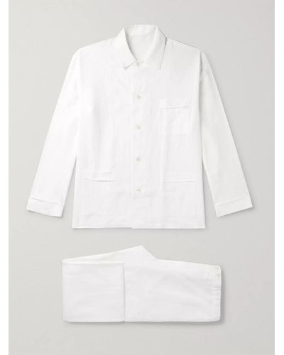 Anderson & Sheppard Linen Pyjama Set - White