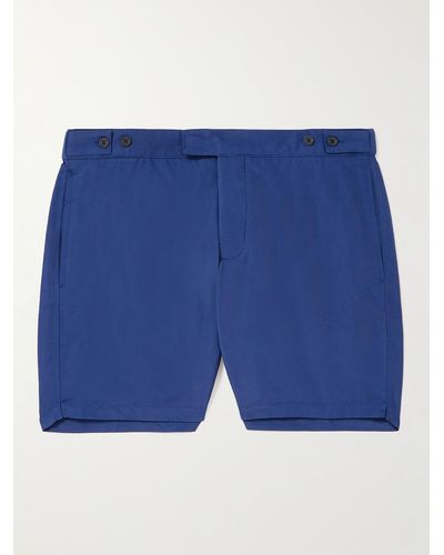 Frescobol Carioca Shorts da mare medi slim-fit Tailored - Blu