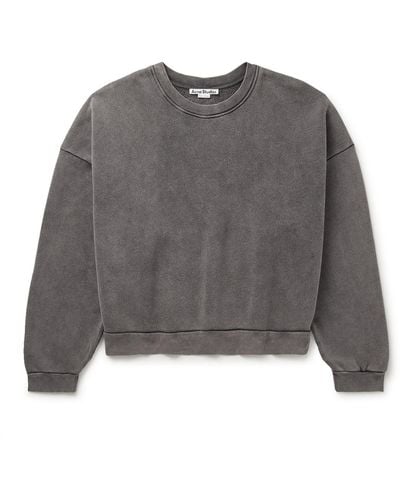 Acne Studios Fester U Garment-dyed Cotton-jersey Sweatshirt - Gray
