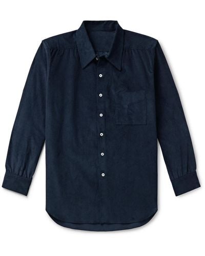 Anderson & Sheppard Cotton-corduroy Shirt - Blue