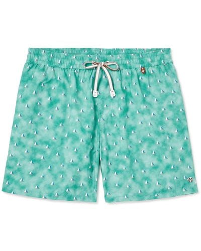 Loro Piana Bay Straight-leg Mid-length Printed Swim Shorts - Green