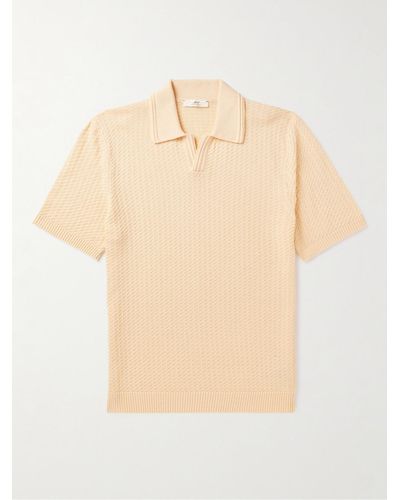MR P. Jacquard-knit Cotton Polo Shirt - Natural