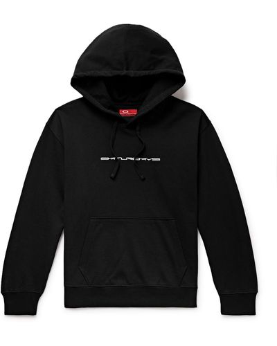 Saturdays NYC Oakley Ditch Logo-print Cotton-jersey Hoodie - Black