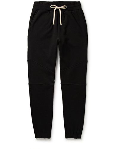 John Elliott Studio Fleece Escobar Slim-fit Tapered Cotton-jersey Sweatpants - Black