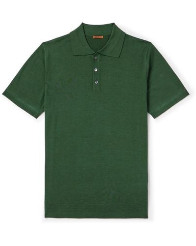 Barena Marco Merino Wool Polo Shirt - Green