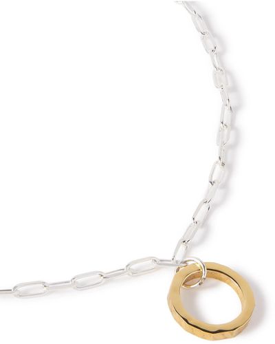 Alice Made This Rae Sterling Silver And Gold-plated Pendant Necklace - White