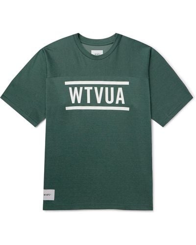 WTAPS Printed Cotton-blend Jersey T-shirt - Green