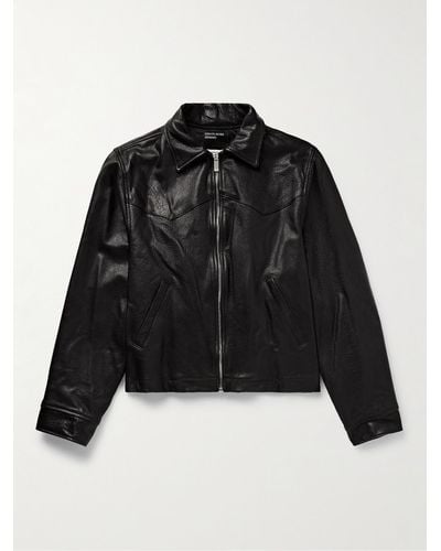 Enfants Riches Deprimes Washed-leather Jacket - Black