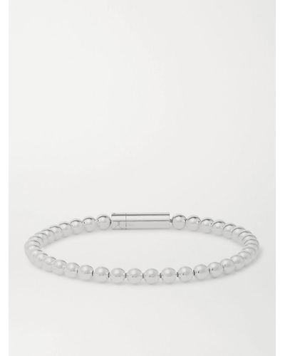 Le Gramme 'le 25 Grammes' Silver Bead Bracelet - Metallic