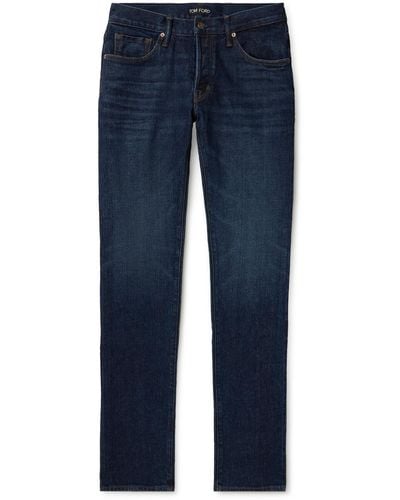 Tom Ford Slim-fit Straight-leg Selvedge Jeans - Blue