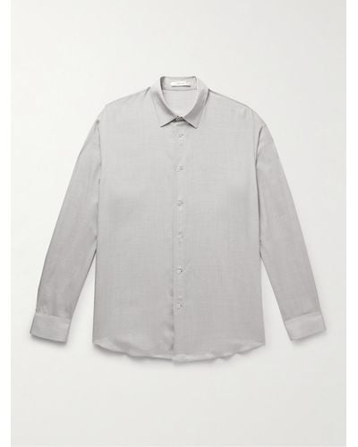The Row Giorgio Silk Shirt - Grey