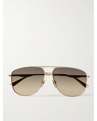 Gucci Aviator-style Gold-tone Sunglasses - Metallic