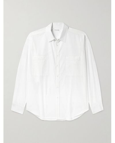 Frankie Shop Gus Oversized Cotton-poplin Shirt - White