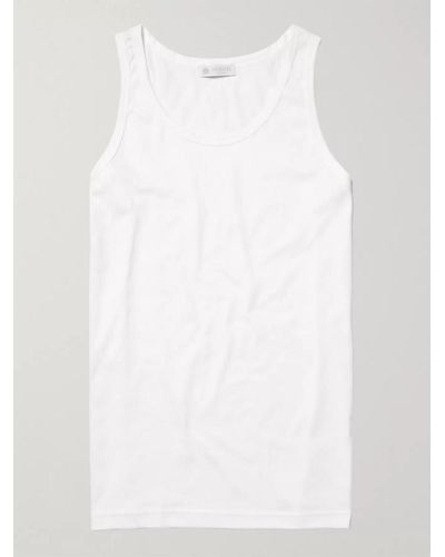 Sunspel Cotton-jersey Tank Top - White