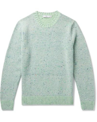Inis Meáin Donegal Merino Wool And Cashmere-blend Sweater - Green