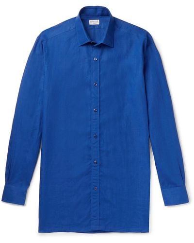 Charvet Linen Shirt - Blue