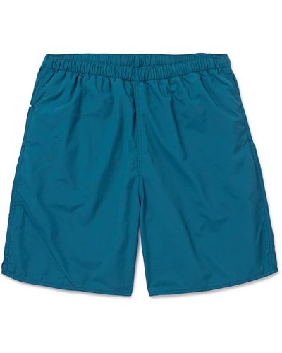 Beams Plus Wide-leg Nylon-ripstop Shorts - Blue