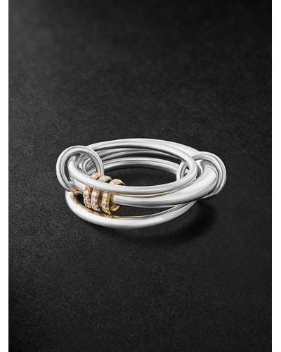 Spinelli Kilcollin Gemini SG Ring aus Silber mit Diamanten - Schwarz