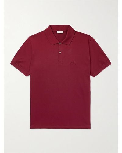 Alexander McQueen Logo-embroidered Organic Cotton-jersey Polo Shirt