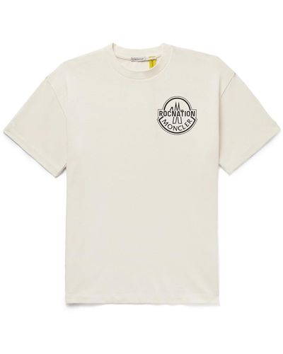 Moncler Genius Roc Nation By Jay-z Logo-print Cotton-jersey T-shirt - White