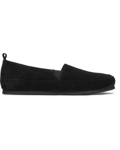 Mulo Suede Loafers - Black