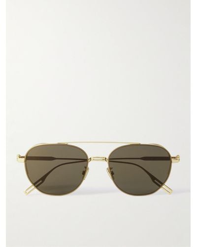 Dior Occhiali da sole in metallo dorato stile aviator NeoDior RU - Metallizzato