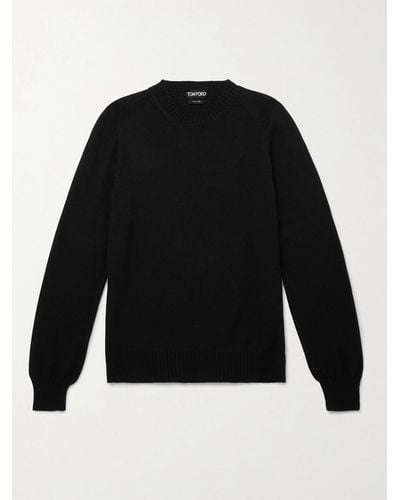 Tom Ford Pullover aus einer Baumwoll-Seidenmischung - Schwarz
