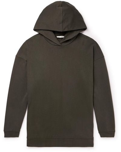 The Row Essoni Cotton-jersey Hoodie - Green