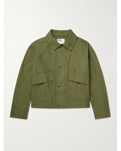 Margaret Howell Mhl Cotton-drill Jacket - Green