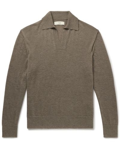 James Purdey & Sons Duke Slim-fit Worsted Cashmere Polo Shirt - Gray
