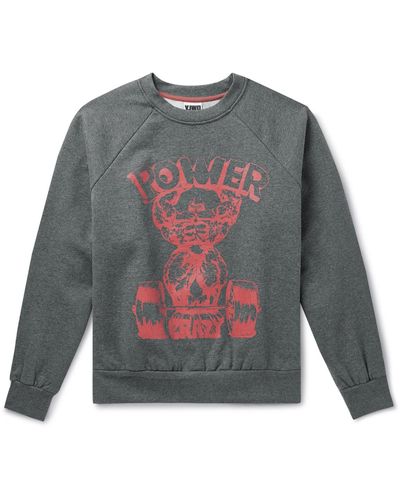 Y,IWO Logo-print Cotton-jersey Sweatshirt - Gray