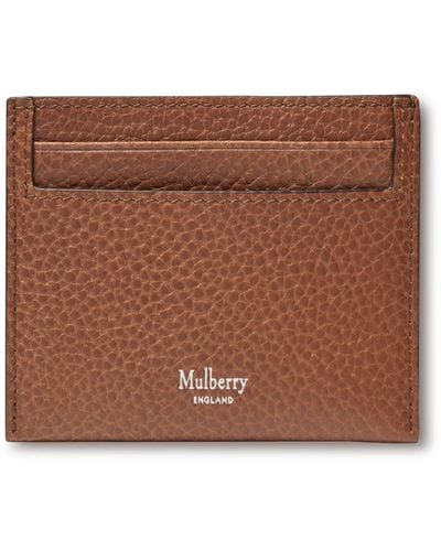 Mulberry Grain-texture Card Holder - Brown