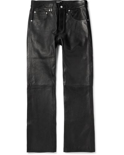 Enfants Riches Deprimes Straight-leg Paneled Leather Pants - Black